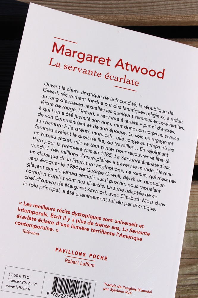 photo quatrième de couverture la servante écarlate Margaret Atwood