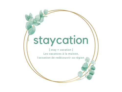 visuel avec définition concept staycation