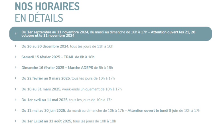 horaires ouverture aquascope virelles
