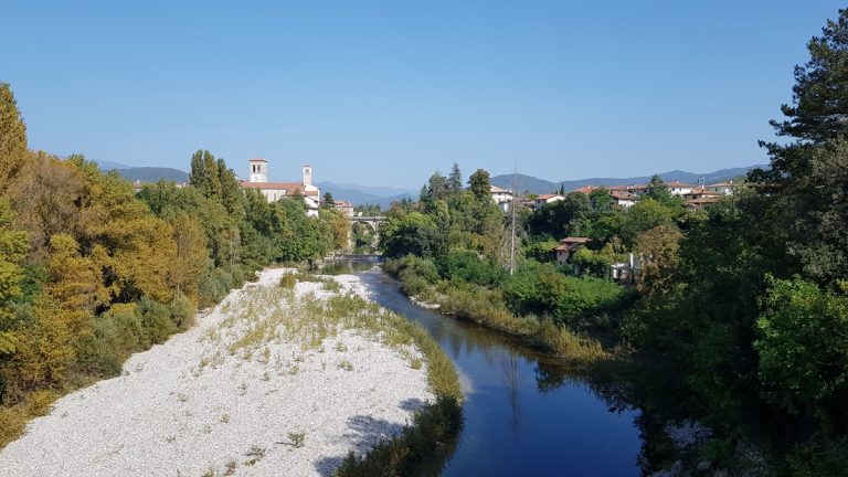 vue sur fleuve natisone et pont du diable à cividale